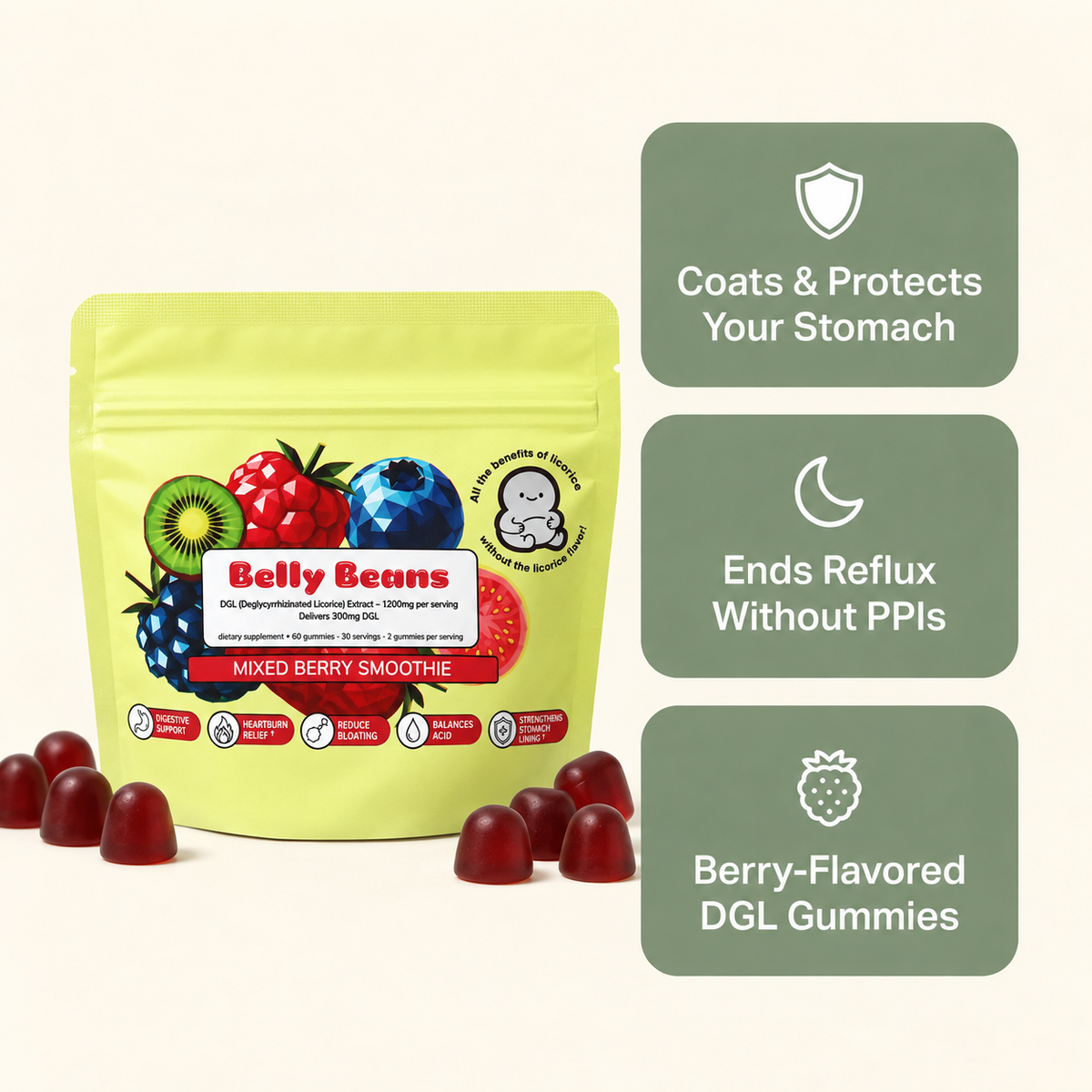 Stop The Reflux Before It Starts With Belly Beans DGL Extract