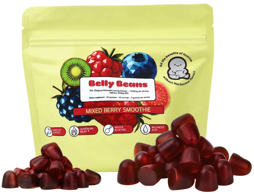 Belly Beans pouch and berry gummies