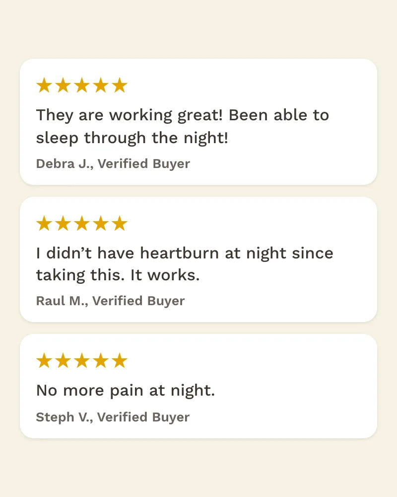 Three 5-star reviews from customers about bedtime.