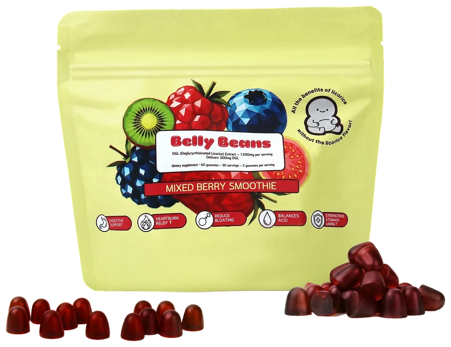 Belly Beans DGL gummies pouch